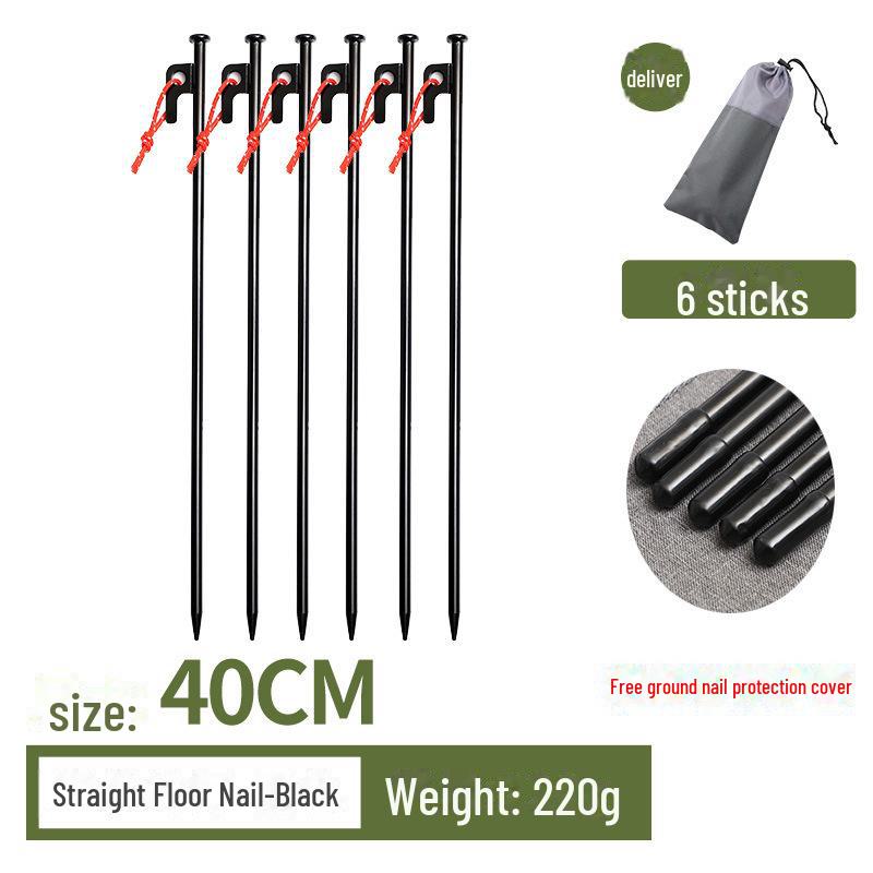 Outdoor Camping Windproof Steel Tent Peg Set