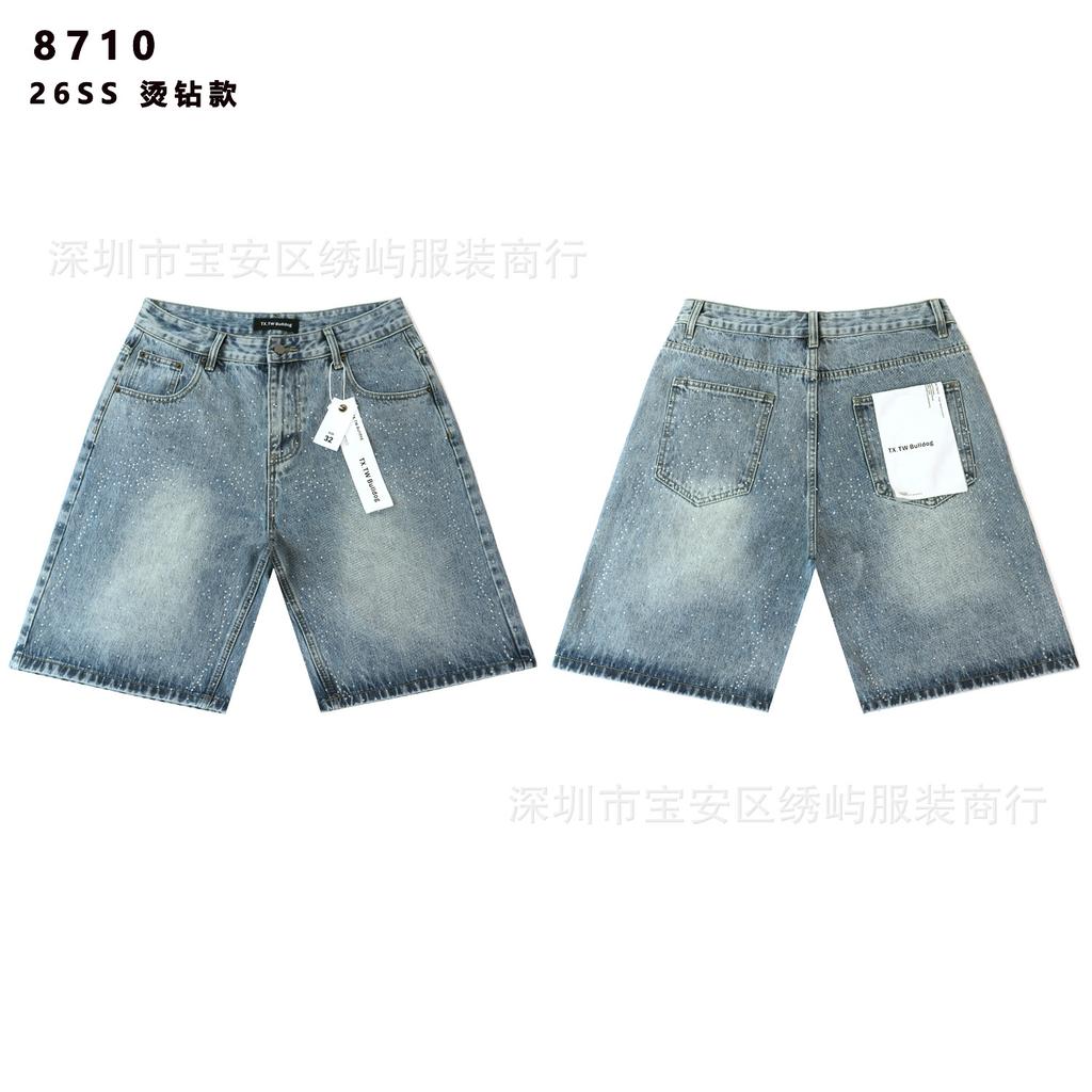 2026 Spring and Autumn New Y2K Gypsy Star Old Washed Casual Loose Shorts Wholesale of the same style for men and women