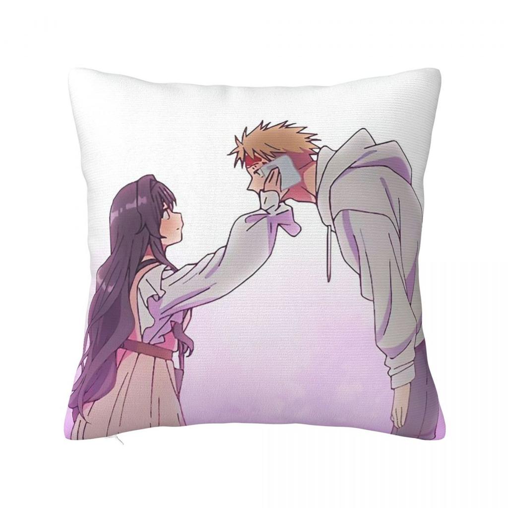 The Fragrant Flower Blooms With Dignity Anime Square Pillowcase Cushion Cover Pillow Case Throw Pillow Cover for Home Sofa Room