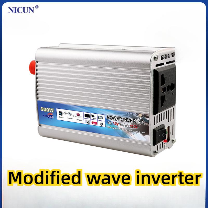 500 Вт инвертор с модифицированной синусоидой 12 В 24 В до 110 В 220 В полная мощность для зарядки портативного транспортного средства на открытом воздухе
