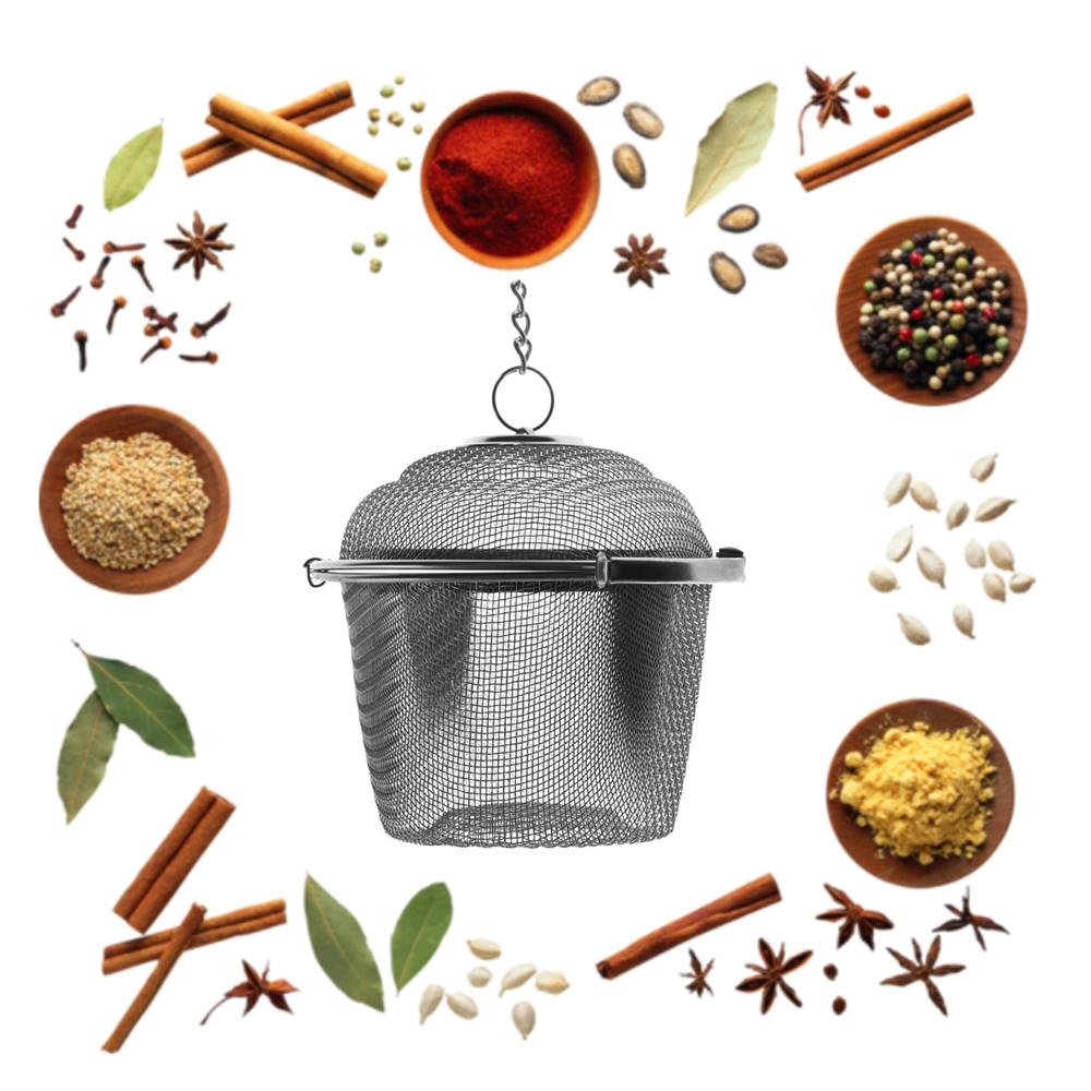 Kitchen Reusable Spice Strainer Herbal Infuser Stainless Steel Mesh Filter Tea Ball