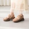 HIMIKO/Himiko/Platform Padded Sandals/651201 Brown L