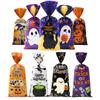 100pcs Halloween Ghost Cat Gift Bags Candy Cookie Packaging Bags Trick Or Treat 2025 Happy Halloween Party Decor Supplies