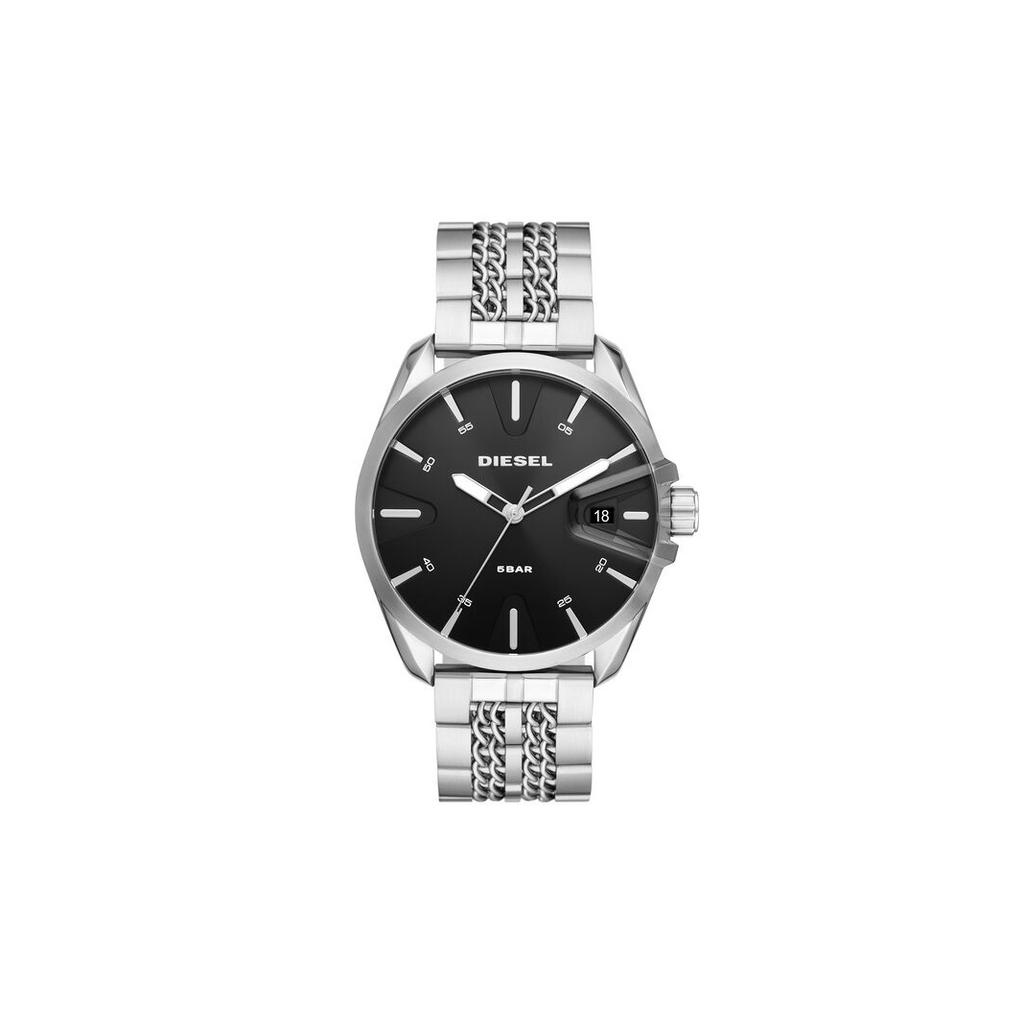 DIESEL MS9 Men's Quartz Watch Black Dial Stainless Steel Strap 44mm DZ1974