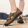 Кожаные мужские повседневные летние туфли Классические пляжные роскошные сандалии для отдыха на природе Мужские повседневные туфли с открытыми носками Дышащие универсальные сандалии