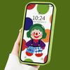 IPhone 16 Case for IPhone 16 Pro, Protective Cover with Painted Creative Design And Shockproof Protection Green Humor]