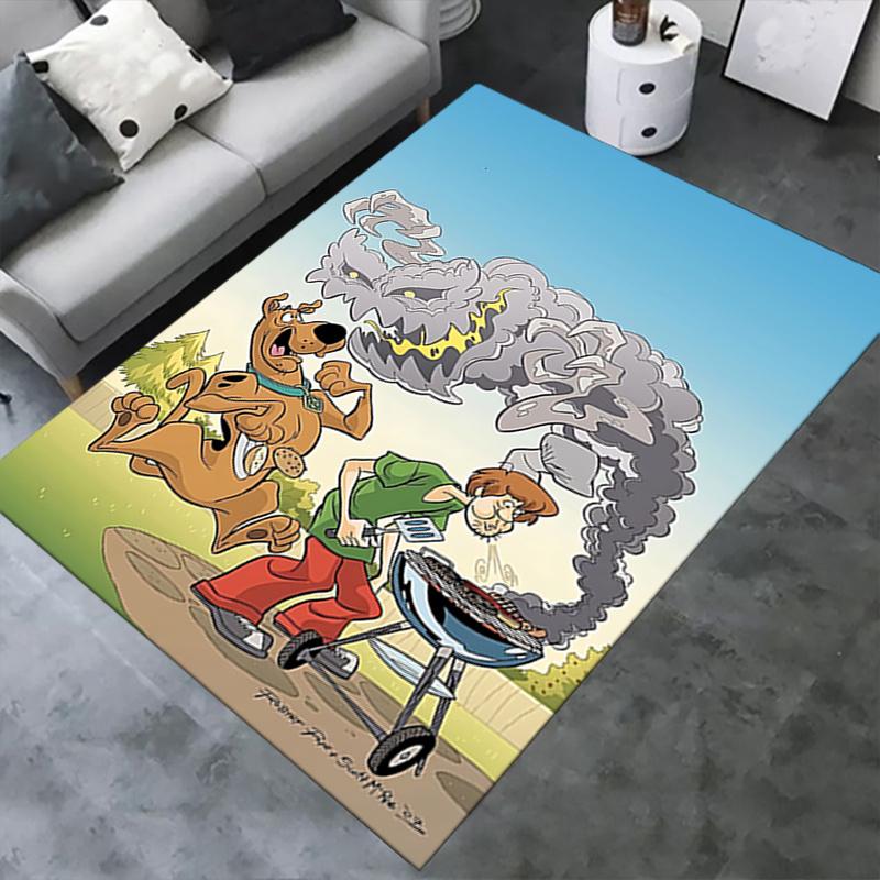 Коврик для офисного кресла Scooby-Doo для домашнего офиса, защита пола, нескользящий, коврики для кухонного обеденного стола, ковер для дивана, подарок