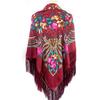 140*140cm Russian Square Scarf Women Luxury Floral Printed Bandana Shawl Ethnic Fringed Blanket Handkerchief Babushka Head Wraps