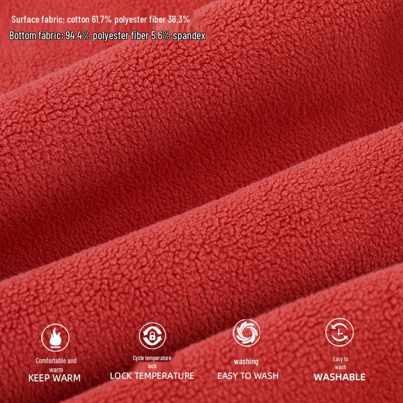 Женские темно-зеленые облегающие хлопковые спортивные штаны - Теплые, Повседневные, Плюс бархат Осень/Зима 2025