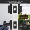 Black Door Knob with Deadbolt Adjustable Design Simple Installation Heavy Duty Modern Front Door Handle Deadbolt Set