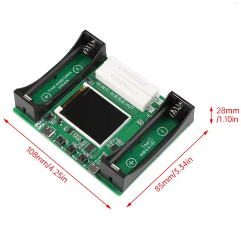 Тестер емкости аккумулятора с током разряда 10 А и защитой от перегрузок для элементов 18650
