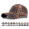 Men Women Autumn Winter Classic Plaid Baseball Cap Sun Hat