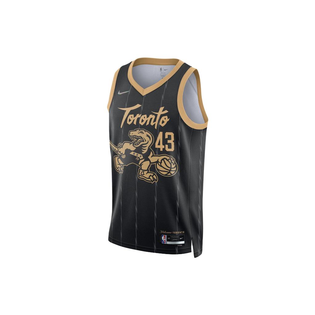 Nike Торонто Рэпторс Паскаль Сиакам 43 Черный Золотой 2020-21 Городская Версия NBA Swingman Майка DB4046-010