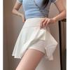 White Yoga Skirt and Pants for Women In Summer New Sports Slim Pleated Skirt Anti-exposure A-line Short Skirt