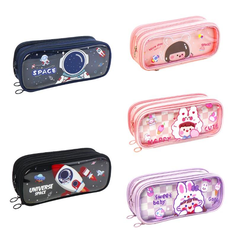 Tong Zhuo 7181 Purple And Gray Bear Pencil Case Lovely Design For Boys And Girls
