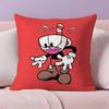 Классическая Милая Наволочка для Подушки C-Cuphead Ультра Мягкая Кожевенная Ткань Облачное Комфортное Ощущение и Скрытая Молния