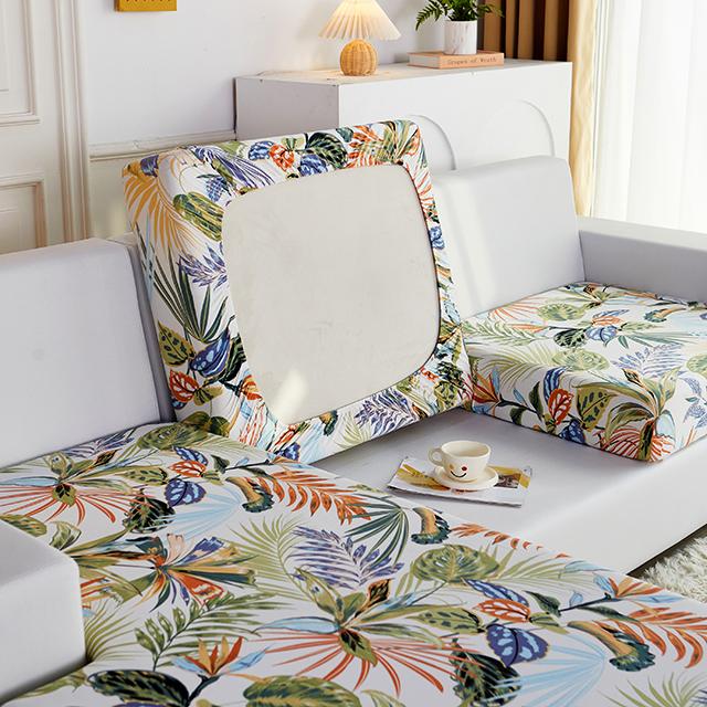 Elastic Printing Sofa Cushion Covers Washable Removable L-Shaped Protective Cover For Living Room Office Hotel