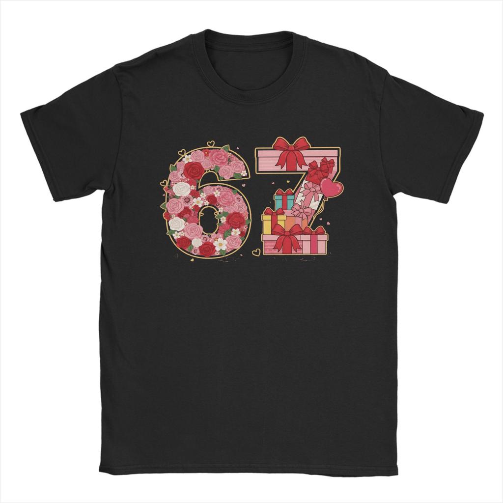 Men 67 Six Seven Meme Mom 67 Meme T Shirts 100 Cotton Clothing Vintage Short Sleeve Round Neck Tees Birthday Gift TShirts