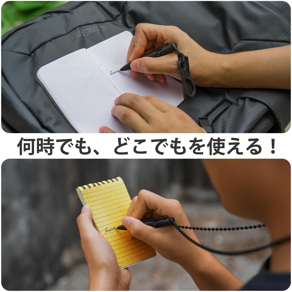 KeyUnity KP05BK Bolt Action Ballpoint Pen with Clip Titanium Alloy EDC Pocket Pen Retractable Metal Ballpoint Pen for Daily Carry