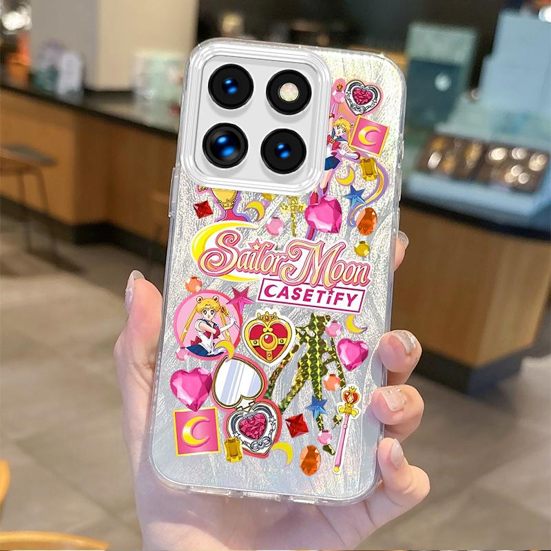 Милый мультяшный чехол 'Сейлор Мун' для Xiaomi Poco X6 X3 F6 M6 M4 Pro C61 13T 11 Lite, градиентный, ударопрочный, матовый
