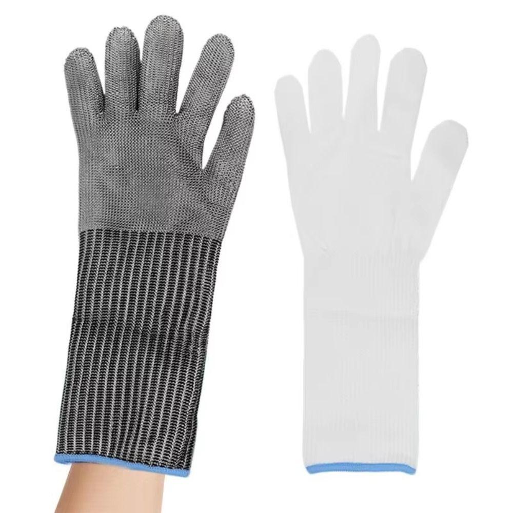 Safety Anti-cut Gloves with Arm Protection Cutting Accessories Extended Gloves Meat Cutting