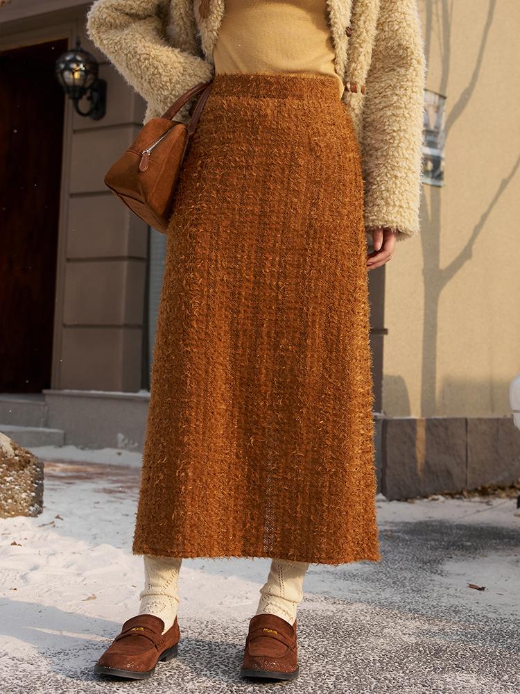 Mishow Женская длинная юбка, новинка 2024 года, однотонные повседневные модные универсальные элегантные юбки с высокой талией MXC59B0155