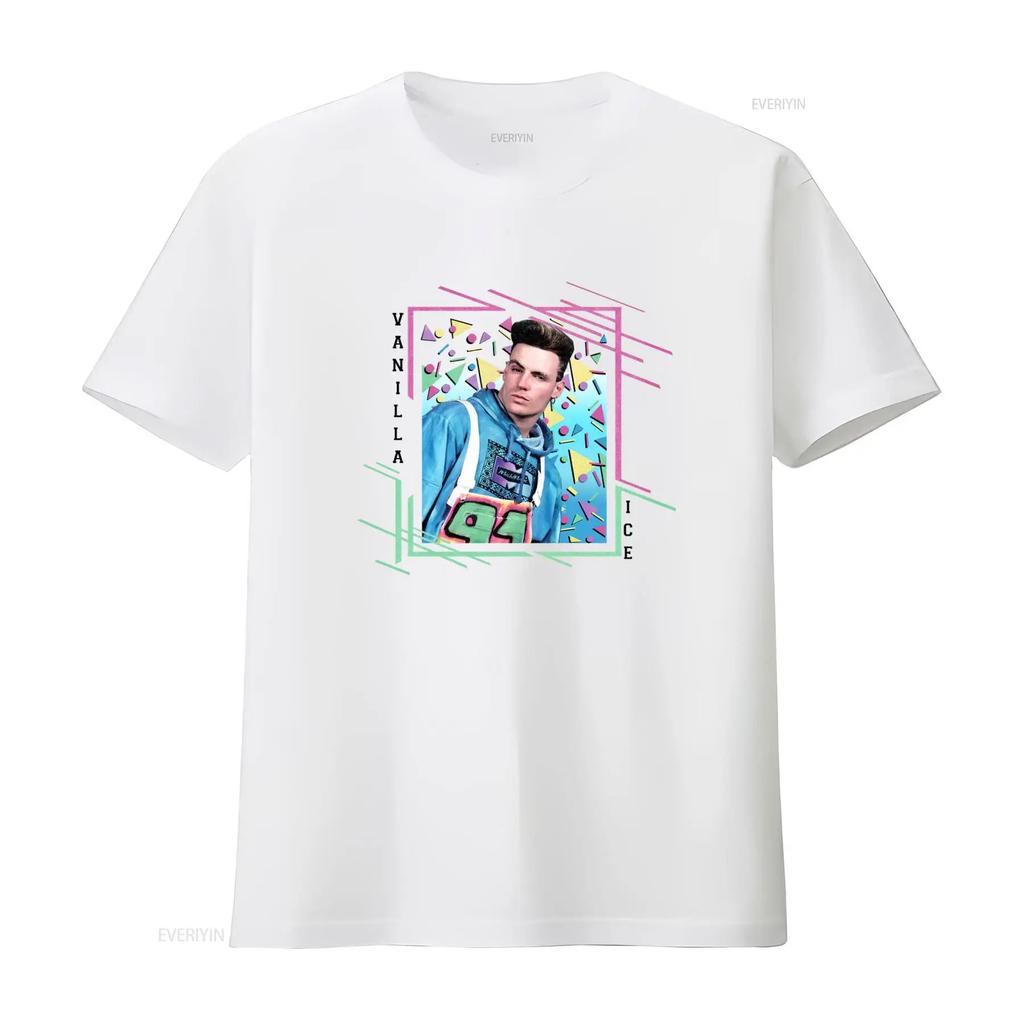 Vanilla Ice Triangles Music Print T Shirt for Men Streetwear Stretched Unisex designer clothe