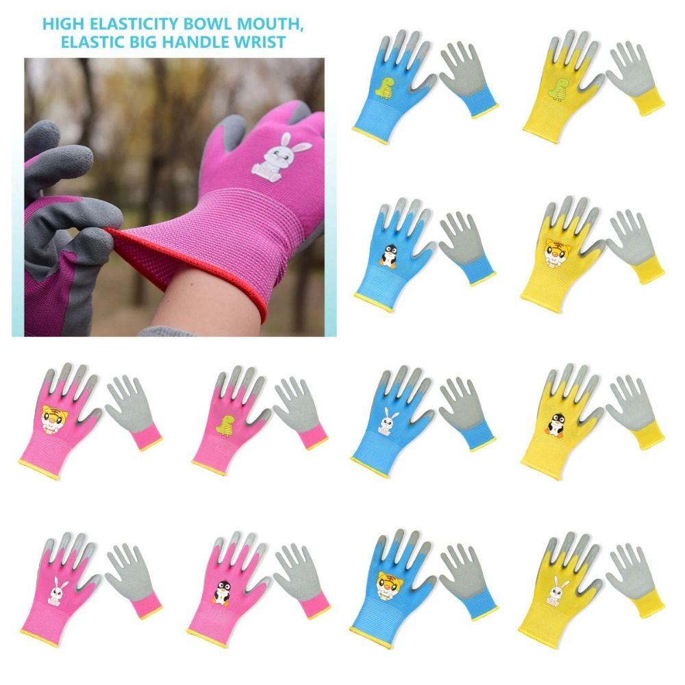 Durable Garden Work Gloves Breathable Children Protective Glove Kid Gardening Gloves  Planting Work