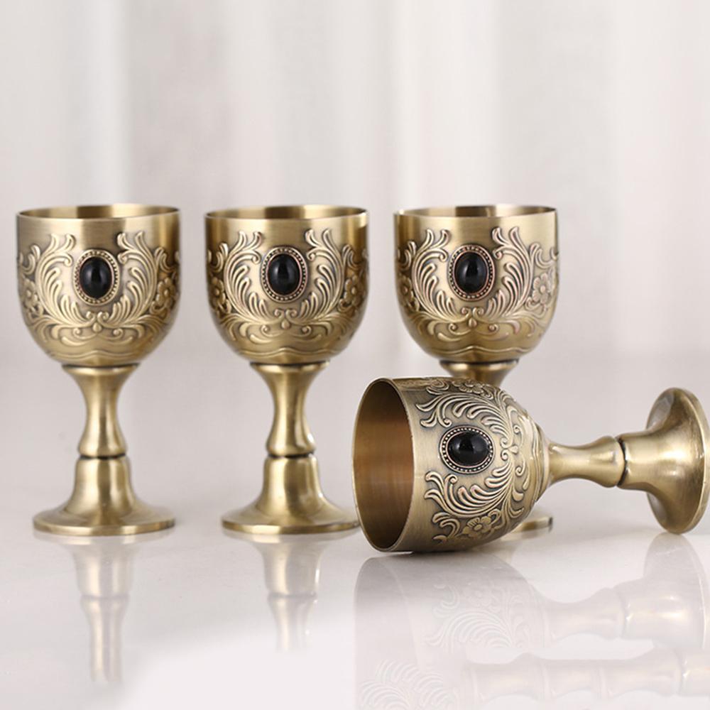 2 шт./Лот, Русский ретро бокал для спиртного, Европейский стиль рюмка, Высококлассный бокал, Маленький бокал из сплава, Набор для вина для дома