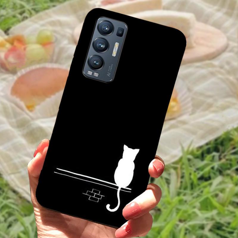 Для OPPO Find X3 Neo Чехол Силиконовый Мягкий Мраморный Черный Бампер Funda Coque для Oppo Find X3 Lite Защитный Capa FindX3 Neo