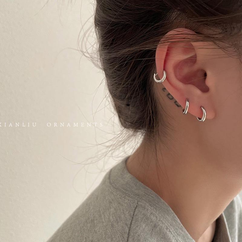 2019 Trendy Retro Hong Kong Style Women's Hoop Earrings – Cool, Sexy, Korean Temperament, Net Red Personality