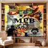 Bob Marley Brazilian Music Art Personalized Name Large Decorative Tapestry, Great Holiday Gifts, Photo Backdrop for Bedroom Dorm Parties