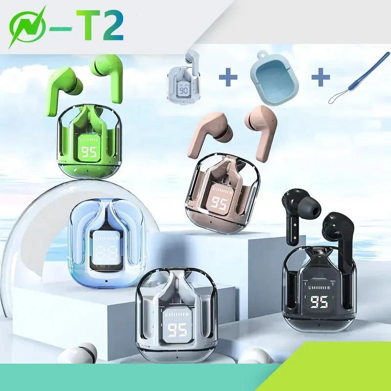 T2 TWS беспроводные наушники Bluetooth 5.3 наушники спортивные игровые гарнитуры шумоподавление наушники Bass сенсорное управление для всех телефонов