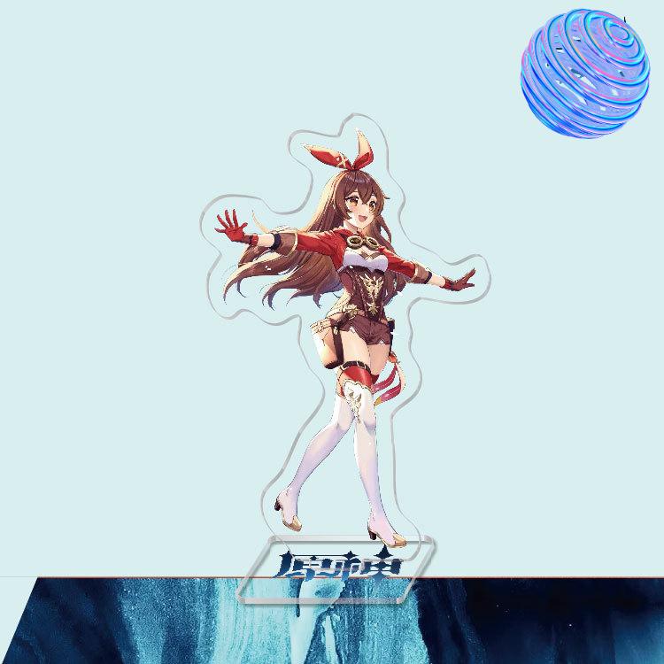 Anime Game Genshin Impact Peripheral Acrylic Cosplay Character Hero Theme Stand Acrylic Figure Stand Model Plate Desk Decor Ornament Gift