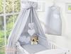 Fabric Canopy - Gray Hearts