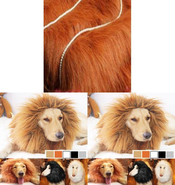 Костюм для питомца "Король джунглей", Львиная шляпа с искусственным мехом для маленьких собак