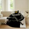 Graffiti artist B Banksy Blanket For Sofa Office Bed Plane Travel Sleep Read Relax Camping Soft And Warm