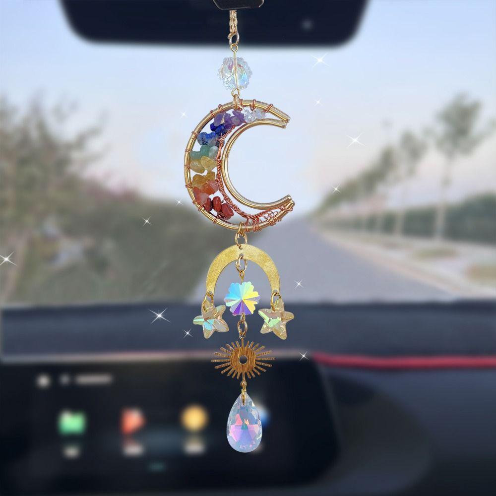 Drops Crystal Ball Crystal Car Hanger Natural Crystal Moon Crystal Pendant Home