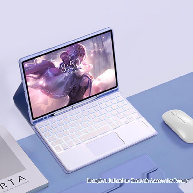 Чехол-клавиатура Bluetooth для iPad Air 11 дюймов 2026 года A2591 с ТПУ-оболочкой