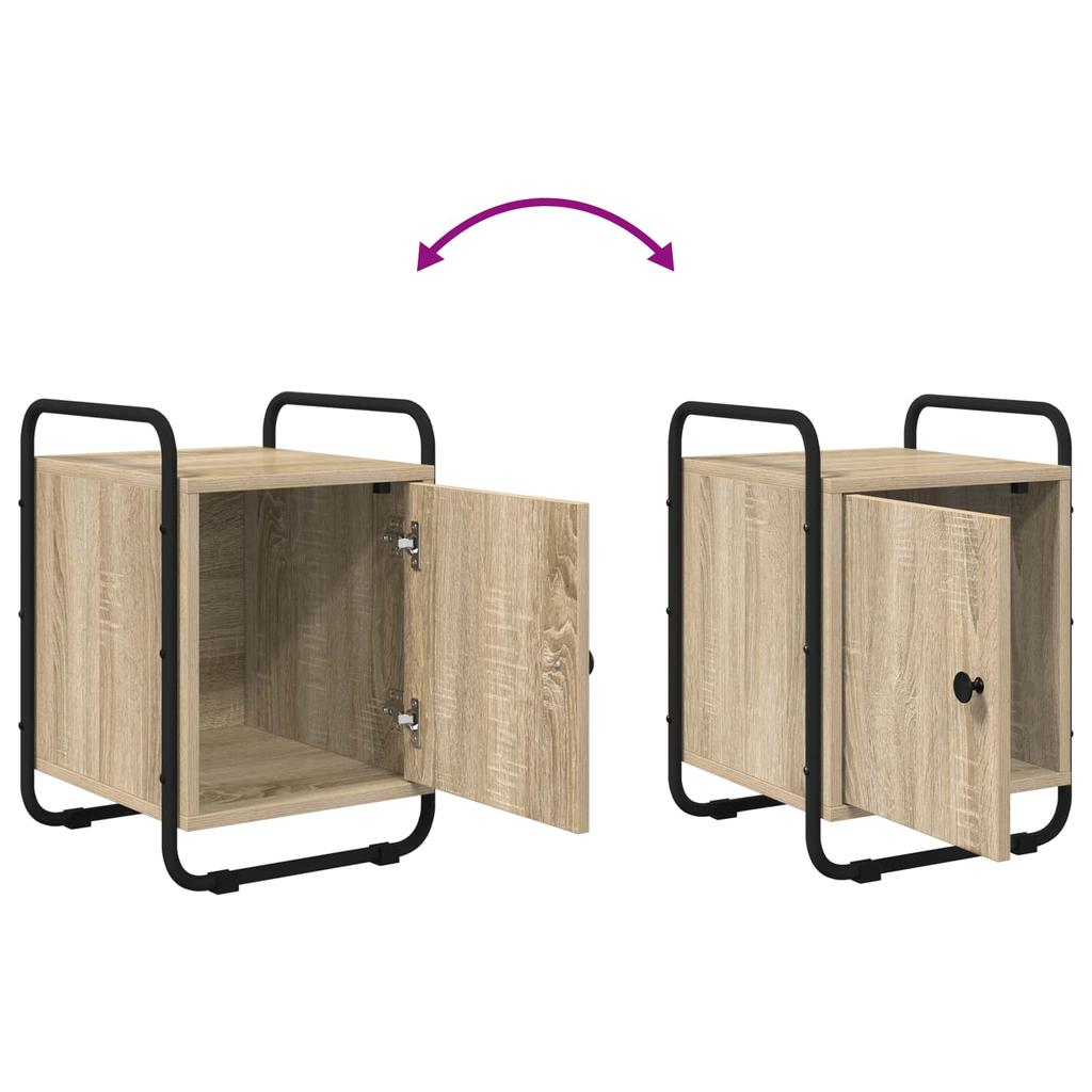 Nightstand 2 Pcs. Sonoma Oak Engineered Wood