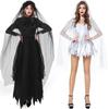 Взрослый костюм призрака на Хэллоуин, наряд невесты, вампира, ужасы, для косплея