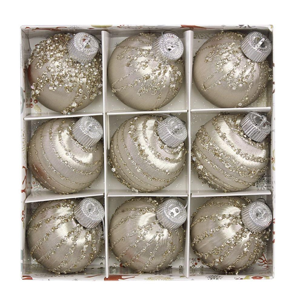 9 шт. 8 см Расписанный вручную шар-украшение Круглый подвесной шар для рождественской елки Новый год