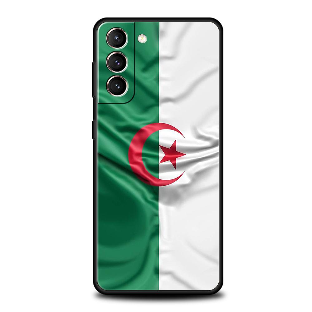 Algeria Flag Case for Samsung Galaxy S24 S23 S22 S20 S21 FE Ultra S10 S10E S9 S8 Plus 5G Silicone Shockproof Phone Cover Capas