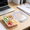 Многоразовые пластиковые контейнеры для хранения продуктов с герметичными крышками, отделениями для приготовления еды, обеда в офисе, пикника, хранения продуктов на кухне