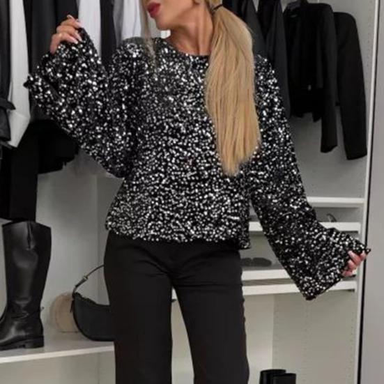 Женские топы с круглым вырезом, длинным рукавом, завязкой сзади, сексуальные топы свободного кроя, однотонные, повседневные блузки для вечеринок, повседневная одежда