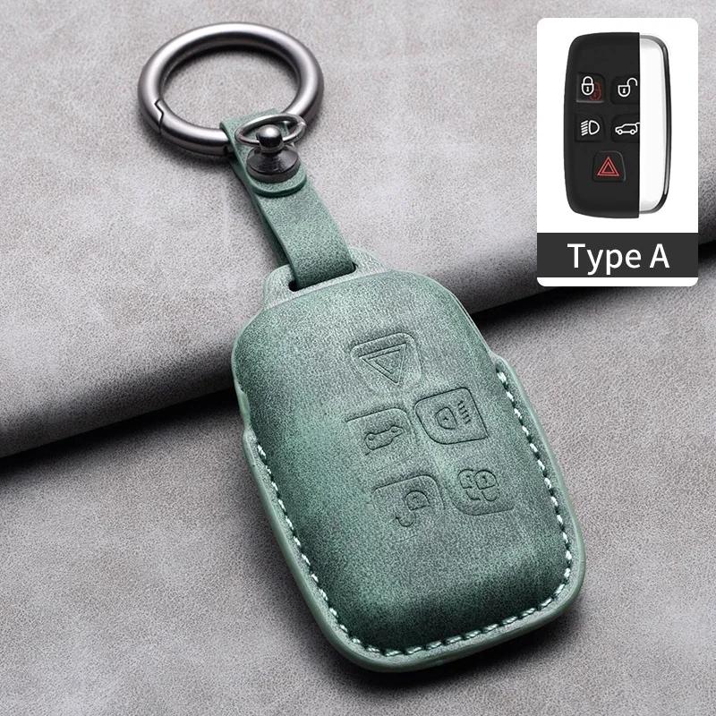 Leather Car Remote Key Case Cover for Jaguar XF XJ XE XJL XF for Land Rover Range Rover Sport Evoque Freelander Auto Key Shell mt3