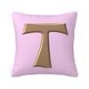 Copper Look Franciscan Tau Cross Square Pillowcase Cushion Cover Pillow Case Throw Pillow Cover for Home Sofa Living Room