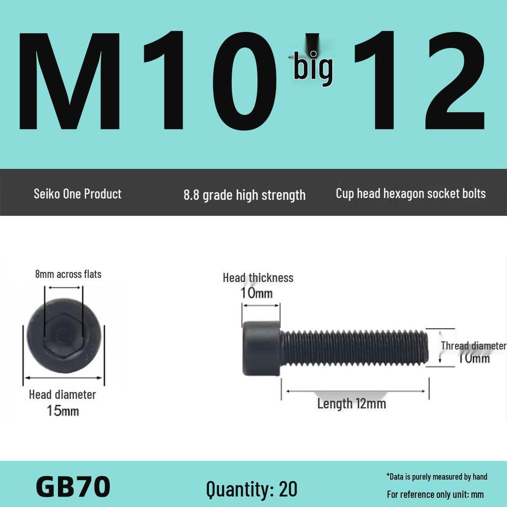 8.8 High-Strength Socket Head Cap Screw Bolt (M4-M16)