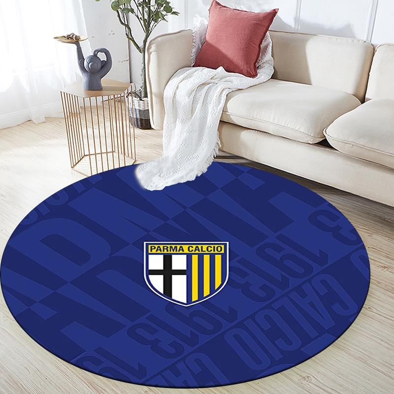 Parma Calcio,Round Area Rug,Carpet Rug for Living Room Bedroom Sofa Playroom Decor,Non-slip Floor Mat