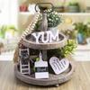 5 Pcs Beautiful Sweet Home Wood Sign Farmhouse Tiered Tray Decor Rustic Tray Decorations Centerpiece for Home Kitchen Decor(Tiered Tray NOT Included)